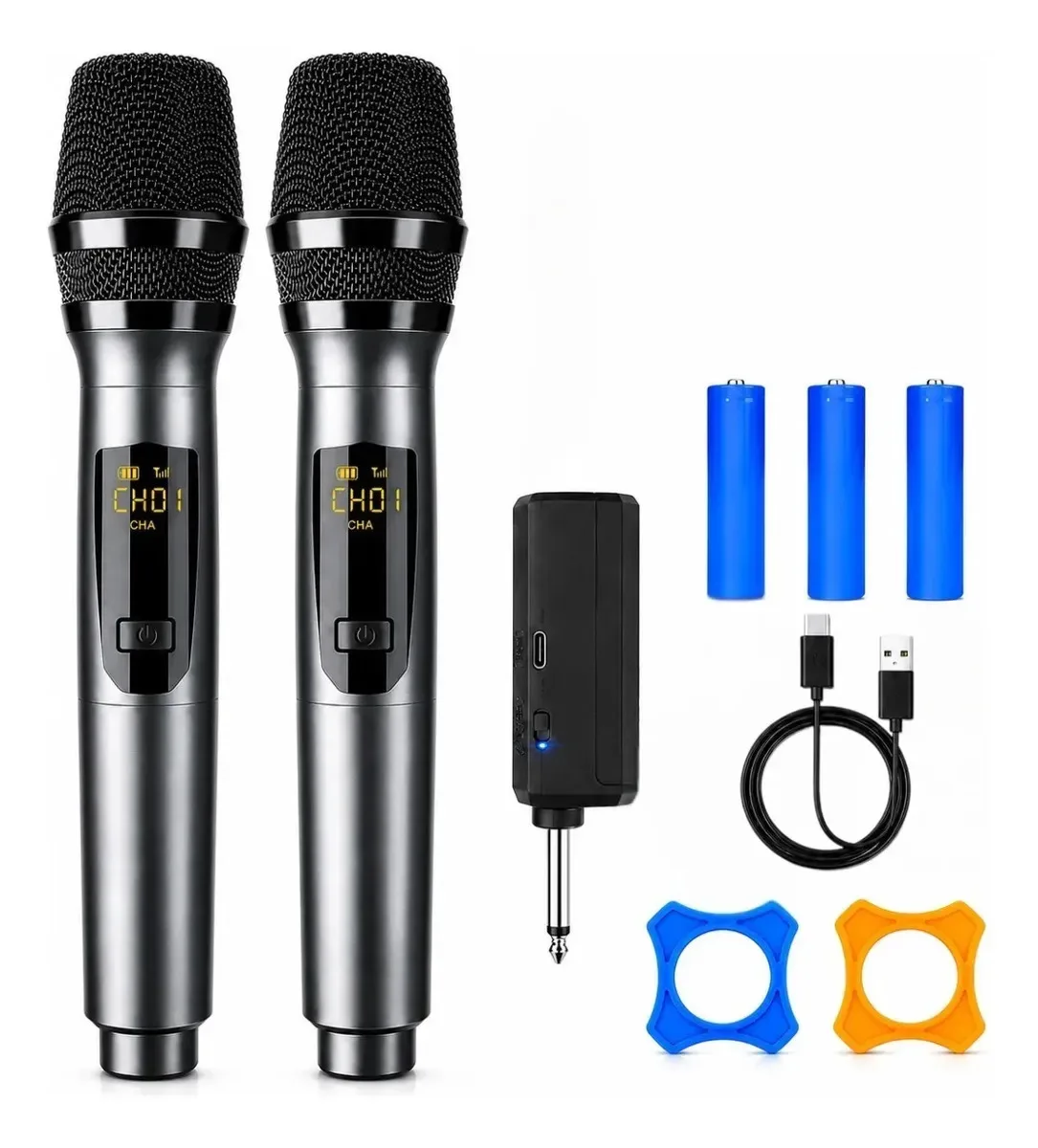Microfone sem fio duplo UHF Mzcell